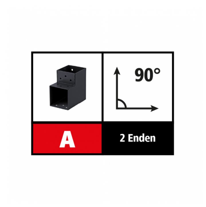 91mm-Suki Steckverbinder Ecke 90 Grad, 2 Enden